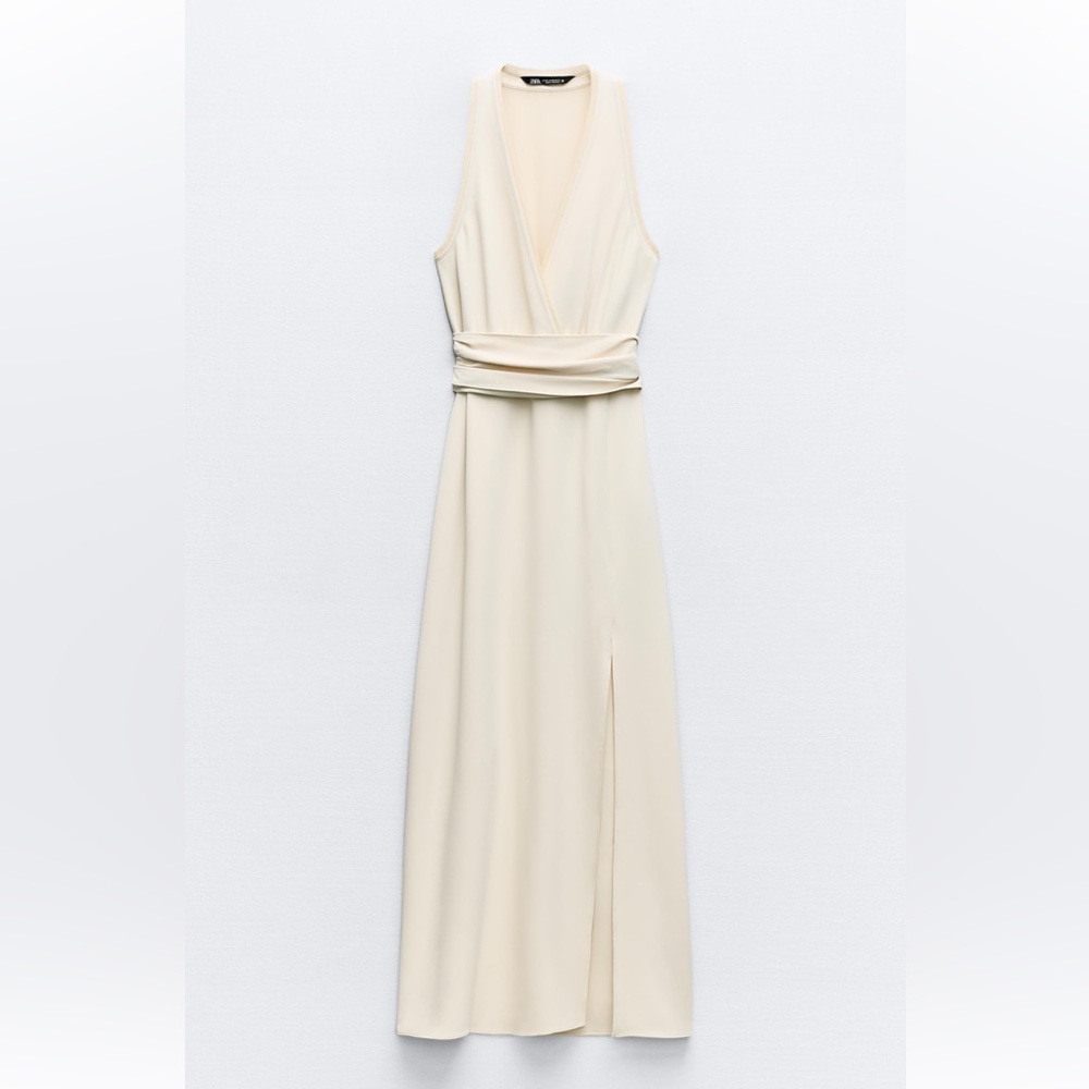 Zara Mixed Simi Sheer Slip Dress Size XL NWT